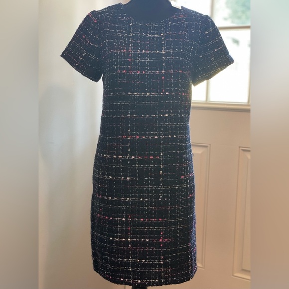 Brand new with tags LOFT Navy and Pink tweed Dress - Picture 8 of 9